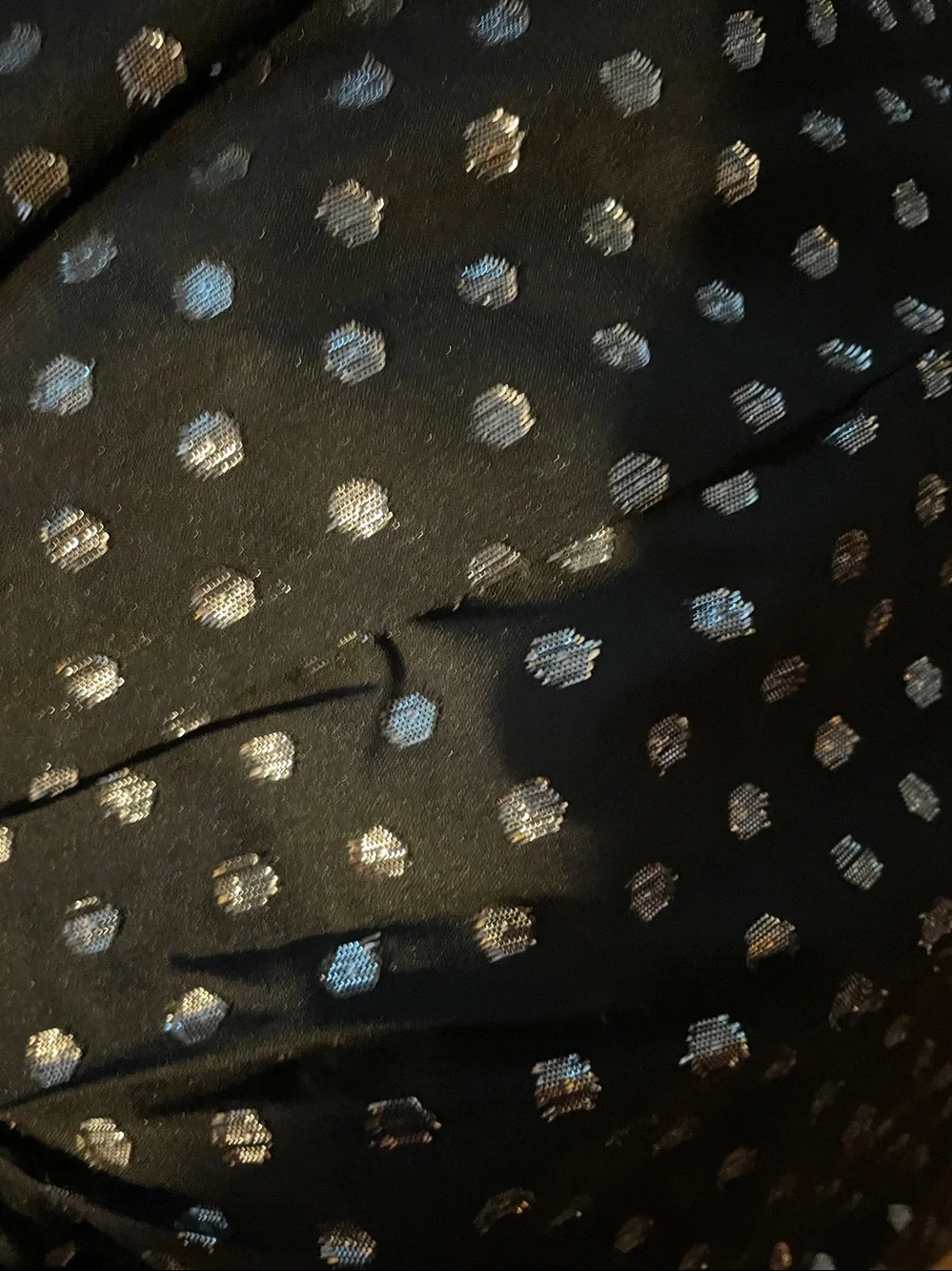 Gymboree Black Dress with Silver Metallic Dots 6